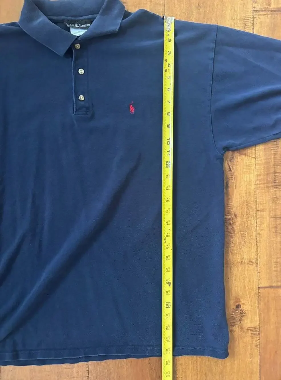 Ralph Lauren Classic Fit Navy Blue Short Sleeve Polo Shirt with Red Logo